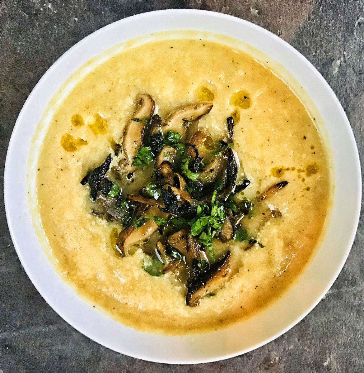 מרק פטריות צלויות