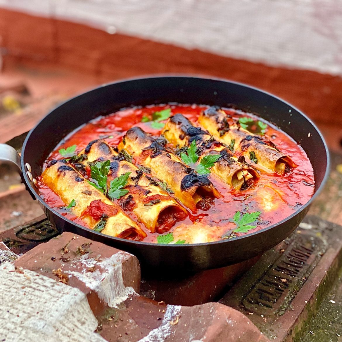 קנלוני במילוי ראגו ברוטב עגבניות