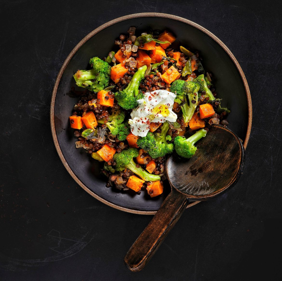 ירקות ועדשים בתנור